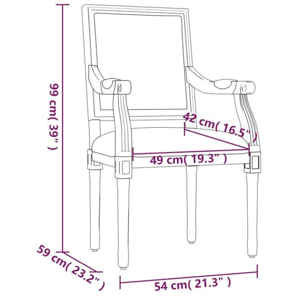 Moderne lounge stol design 54 x 59 x 99 cm i stof og træ DEC026495 kastanj