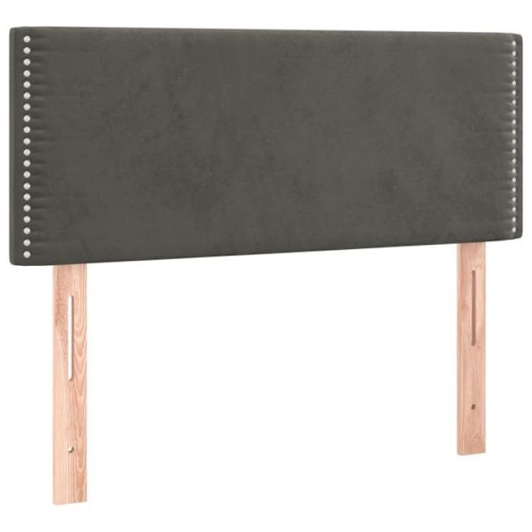 Hovedgærdet til sengen, tilbehør til soveværelset, møbel 100 x 5 x 78/88 cm, mørkegrå velour TDL0203190 Grå
