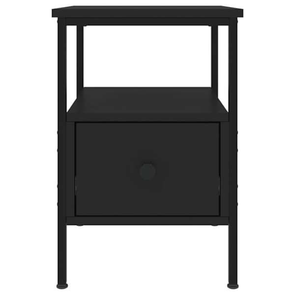 Sæt med 2 natborde med skuffe og hylde 34 x 36 x 50 cm sort ingeniørtræ DEC035469 kastanj