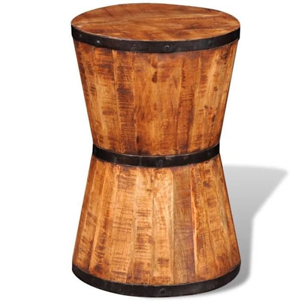 Taburet til at støtte planter 30 x 30 x 45 cm i rå mango træ DEC026375 kastanj