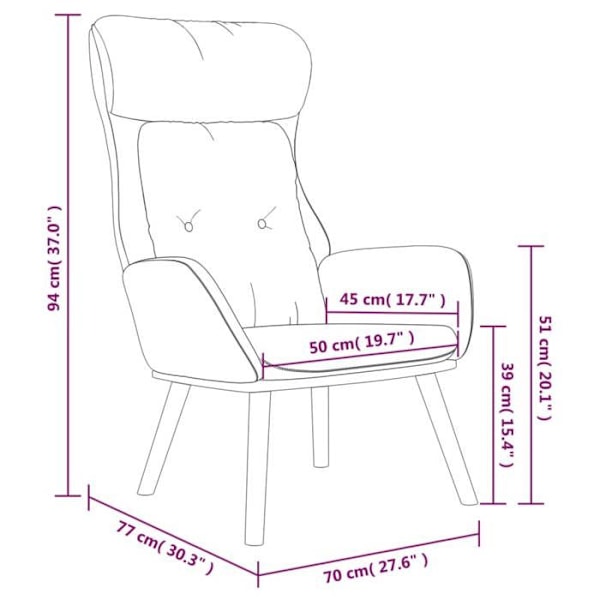 Lounge stol i moderne design i creme stof DEC026658 Grädde