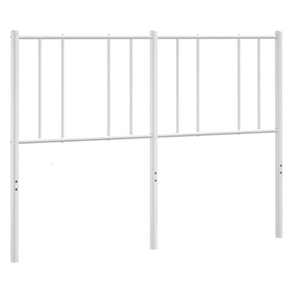 Hovedgavl til seng, soveværelse, møbel 160 cm, metal hvid TDL0202472