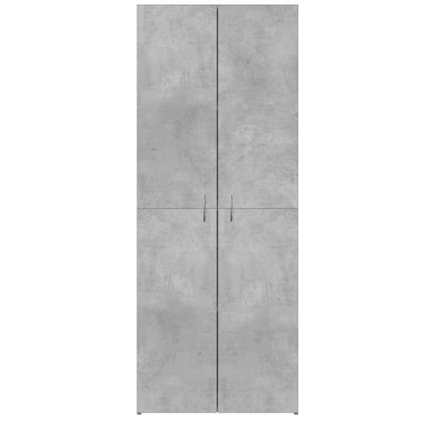 Kontorsmöbel förvaring skåp 60 x 32 x 153 cm ingenjörsträ grå DEC024479 kastanj
