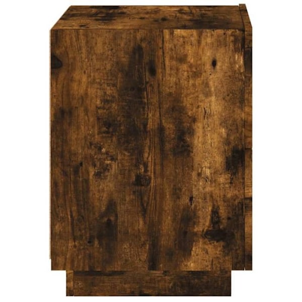 Sæt med 2 natborde med skuffer og LED 45 x 40 x 55 cm i brunt ingeniørtræ DEC032838 kastanj