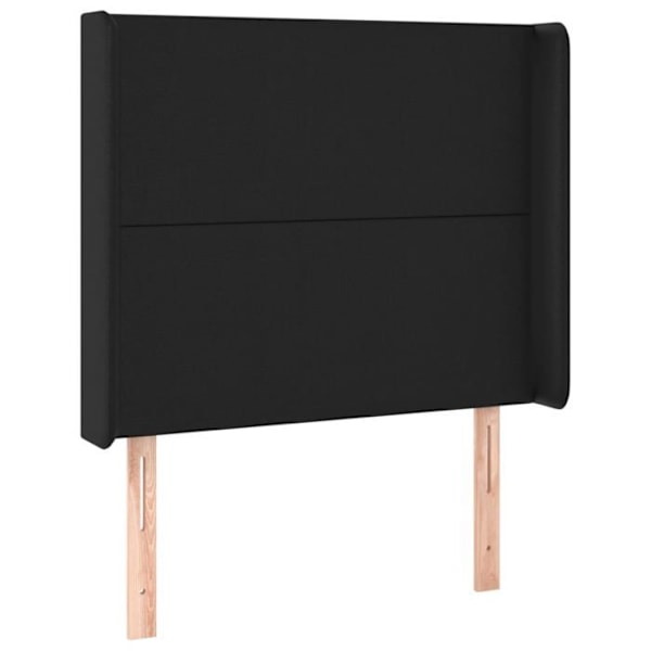 Hovedgærde - LED - Sort - 103x16x118/128 cm - Syntetisk læder - Moderne - Design Svart