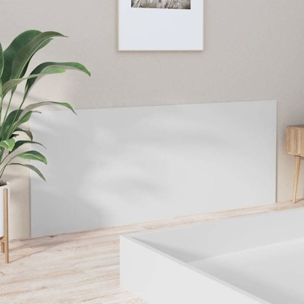 Hovedgærde til seng til soveværelse møbel 200 x 1,5 x 80 cm MDF hvid TDL0203747