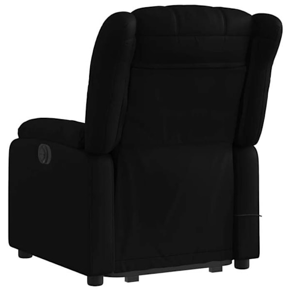 Relaxationsstol med massagefunktion og elektrisk hævefunktion, sort PVC DEC027806 Svart
