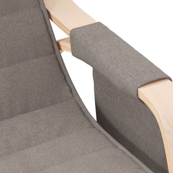 Fauteuil relax TV polstret til stue i taupe stof DEC029087 Mol