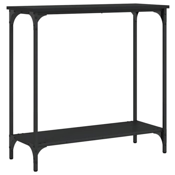 Praktisk konsolbord för en organiserad hall 75 x 30,5 x 75 cm ingenjörsträ och svart metall DEC032150 kastanj