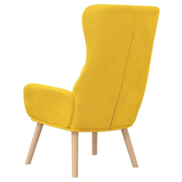 Lounge stol sofa design moderne design moderne sennep gul velour gul DEC026711 Gul