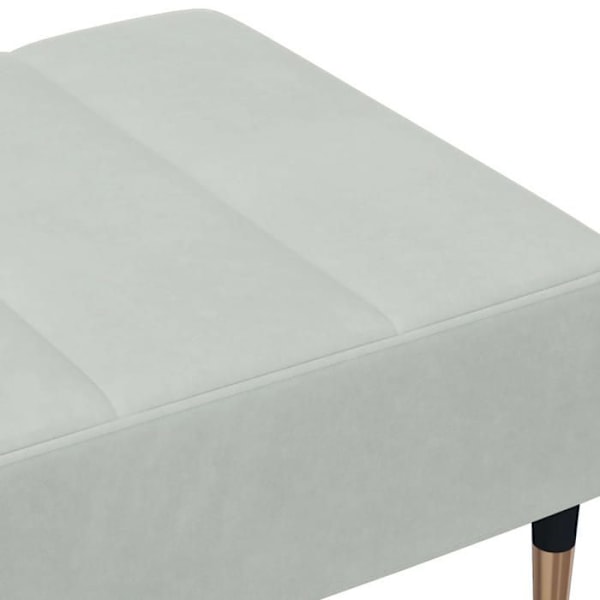 Benstötta fotpall för säng 77 x 55 x 31 cm i grå sammet DEC030267 Grå
