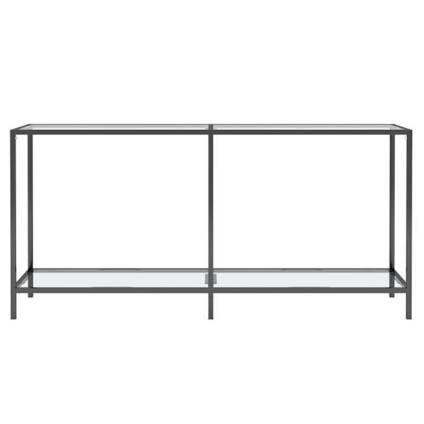 Konsolbord praktiskt för en organiserad entré 160 x 35 x 75,5 cm transparent härdat glas och stål DEC032267 Guld