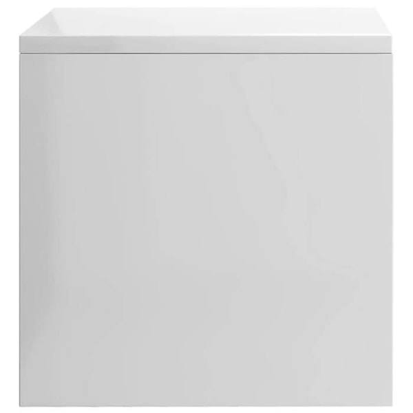 Set med 2 sängbord med öppet fack 40 x 30 x 30 cm ingenjörsträ vit DEC035784 Vit