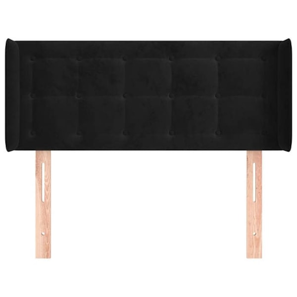 Sänggavel - Inte specificerat - 83x16x78/88 cm - Svart sammet - Klassisk stil - Öron Svart