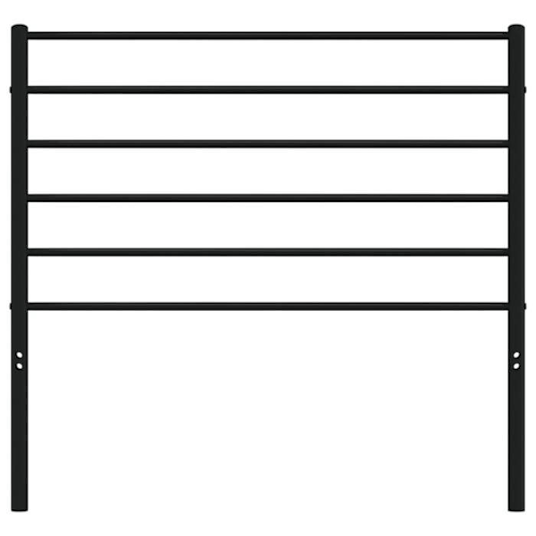 Huvudgavel till säng tillbehör sovrum möbel 80 cm svart metall TDL0202408