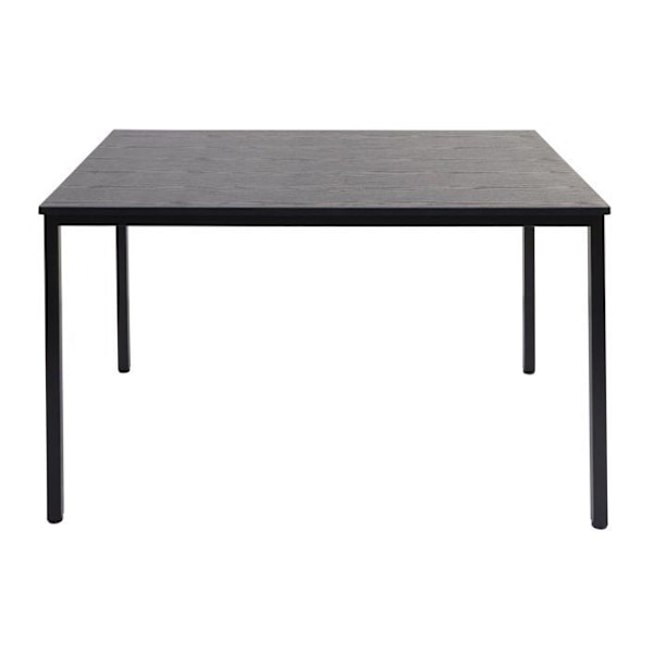 Skrivbord för dator 120x80cm i MDF med ekutseende och svart stål 04_0001391 Svart