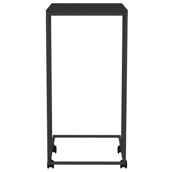 C-formet sidebord på hjul 40 x 30 x 63,5 cm sort ingeniørtræ DEC031296 kastanj