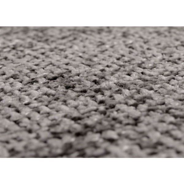 Set med 2 matstolar med armstöd + bänk 160 cm borstat rostfritt stål grå chenille tyg 04_0008288 Grå