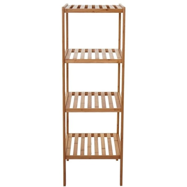 Kylpyhuoneen hylly - Décoshop26 - 4 tasoa - Bambu - Ruskea - Helppo kokoaminen