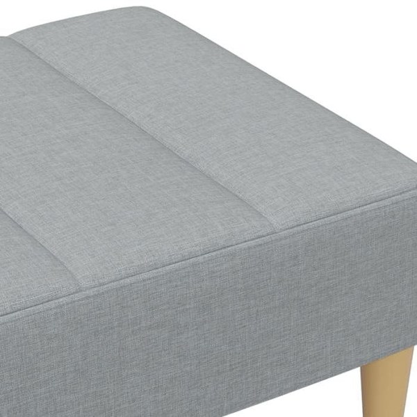 Sängyn päätyjalkatuoli 77 x 55 x 31 cm harmaassa kankaassa DEC030263 Grå