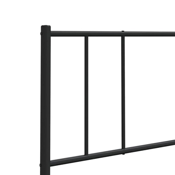 Hovedgærde til soveværelse, sengemøbel 75 cm, sort metal TDL0202410