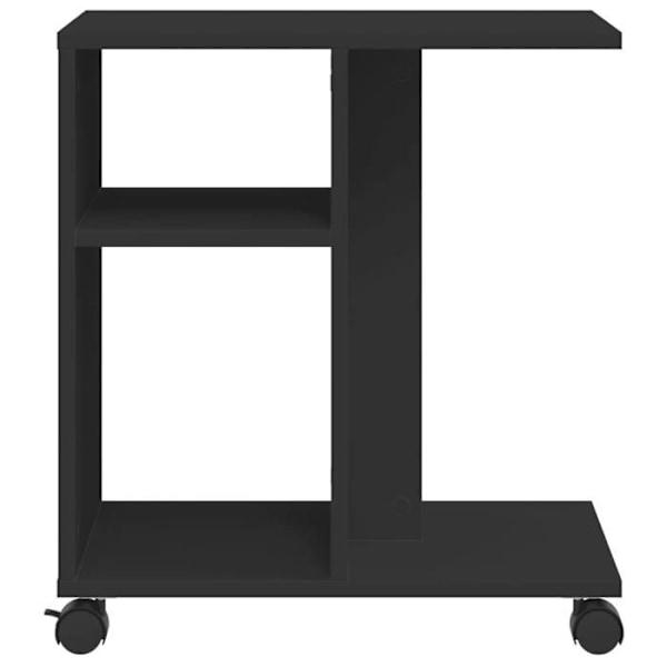 Sidetabel på hjul 50 x 30 x 55 cm sort ingeniørtræ DEC032334 kastanj