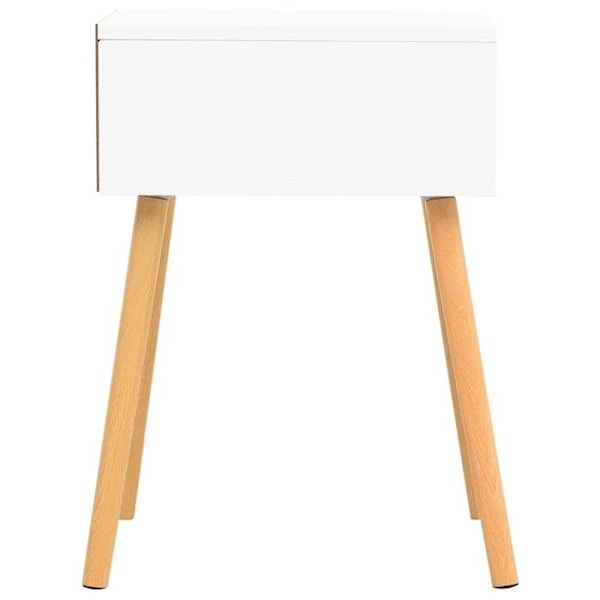 Yöpöytä laatikolla 40 x 40 x 56cm beige ja valkoinen rakennepuu DEC033519 Beige