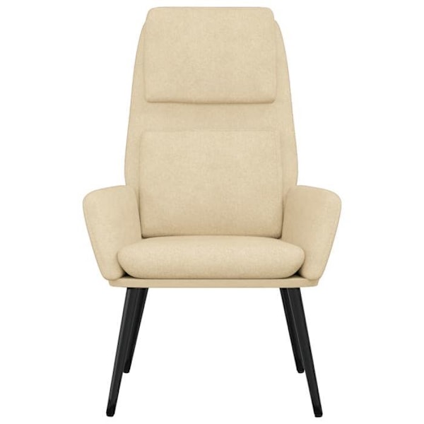 Modern design lounge chair in cream fabric DEC026657 Grädde