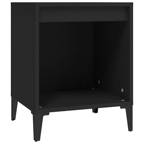 2 kpl yöpöytiä avoimella lokeroilla 40 x 35 x 50 cm mustasta kehityshelmetistä DEC035544 kastanj
