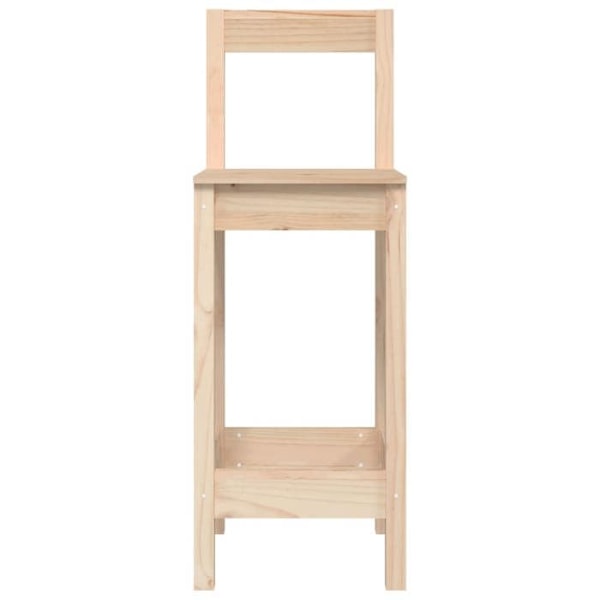 Set av 2 barstolar med ryggstöd, design rustik 40 x 41,5 x 112 cm i furu DEC025181 kastanj