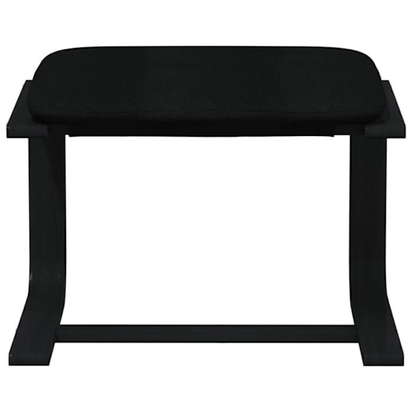 Moderne loungestol sofa design med fodskammel i sort stof DEC026537 Svart