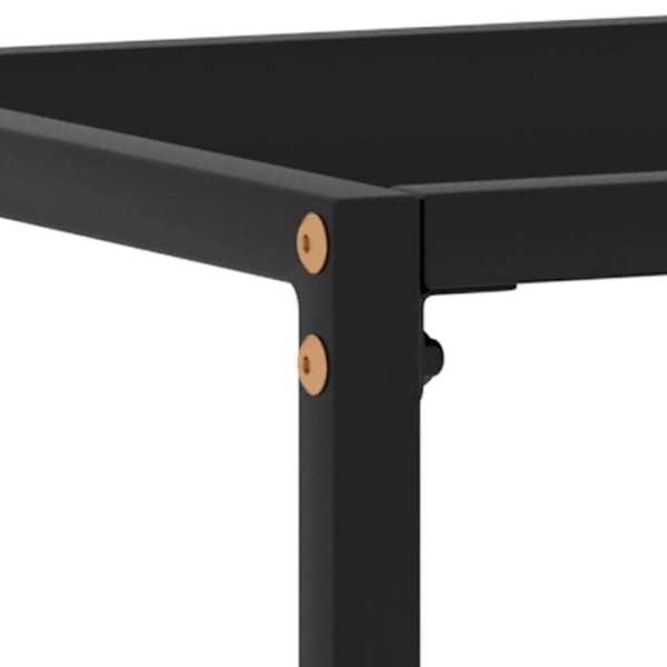 Konsolbord praktisk til en organiseret entre 60 x 35 x 75 cm hærdet glas og sort stål DEC032142 Svart