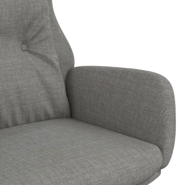 Moderne loungestol med armlæn i lys grå stof DEC026667 Grå