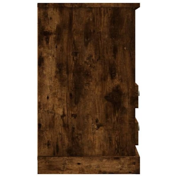 Sæt med 2 natbord med to skuffer og åben rum 43 x 36 x 60 cm ingeniørtræ brun DEC035140 kastanj