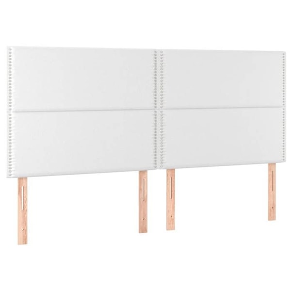 Hovedgærde til soveværelse møbel i 4 dele 100 x 5 x 78/88 cm syntetisk hvid TDL0206080 Vit