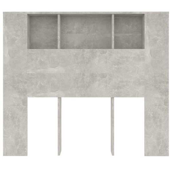 Hovedgærde - MDF - 120x18,5x104,5 cm - Grå - Moderne - Indbygget opbevaring Grå