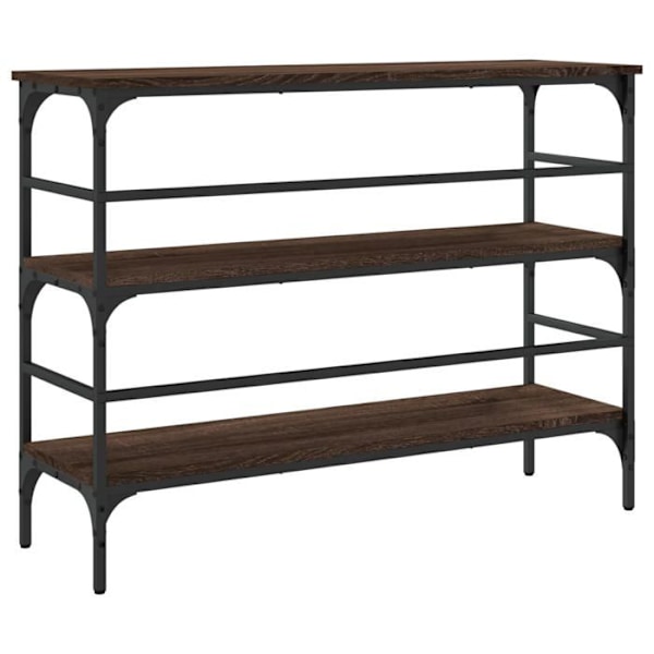 Praktiskt konsolbord med hyllor för en organiserad entré 100 x 32 x 75 cm brun ingenjörsträ DEC031836 kastanj