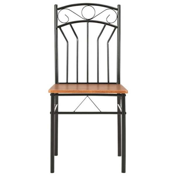 Matstolar - Set med 2 - Brun - MDF - Klassisk design - Inomhus kastanj