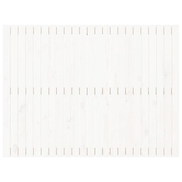 Hovedgærde til seng, soveværelse, vægmonteret møbel, paletstil, 146,5 x 3 x 110, massiv hvidt træ