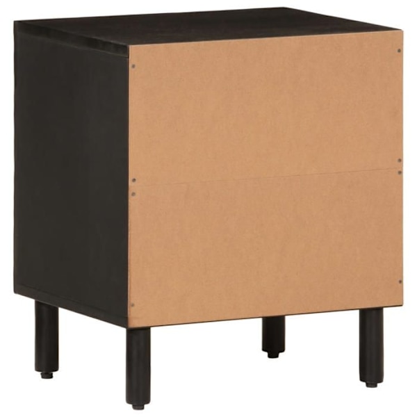 Natborde med skab med dør 40 x 33 x 46 cm mango træ og sort jern DEC034415 kastanj