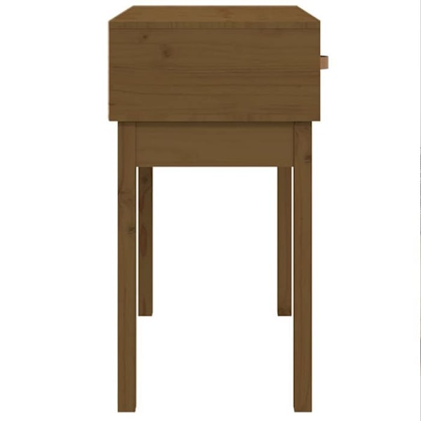 Moderne entréekonsol møbel, sidebord med skuffer 76,5 x 40 x 75 cm, fyrretræ, honningbrun DEC032052 kastanj