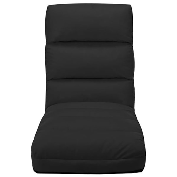 Mustan PVC:n säädettävä ja taitettava lounging-tuoli DEC026240 Svart
