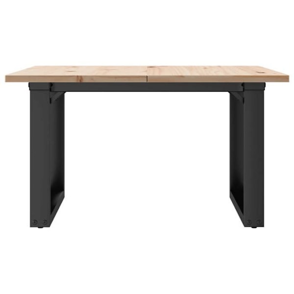 Rektangulært industristyle sofabord 60 x 60 x 40 cm fyrretræ og stål DEC036243 kastanj