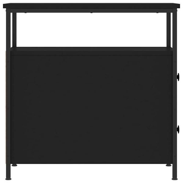 Sæt med 2 natborde med to skuffer og hylde 30 x 60 x 60 cm sort ingeniørtræ DEC035458 kastanj