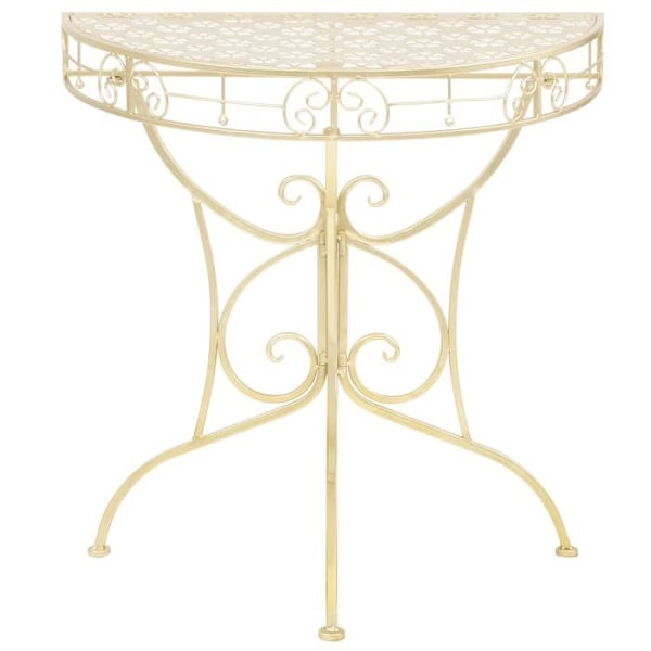 Side table semi-round 72 x 36 x 74 cm in gilded metal DEC032548 Metall