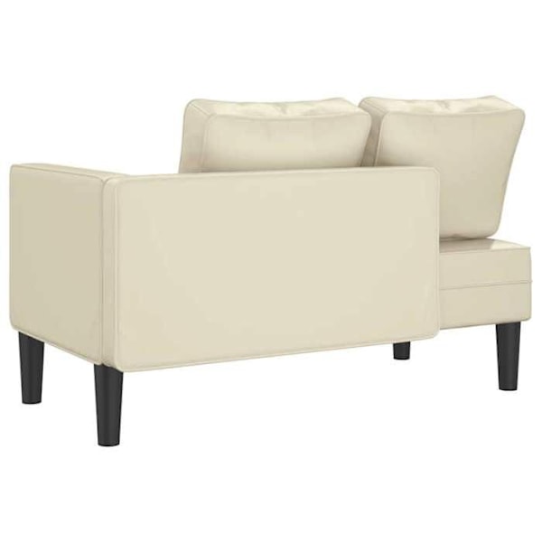 Meridienne chaise longue sohva sisätiloihin vaaleilla PVC-patukoilla DEC026066 Grädde