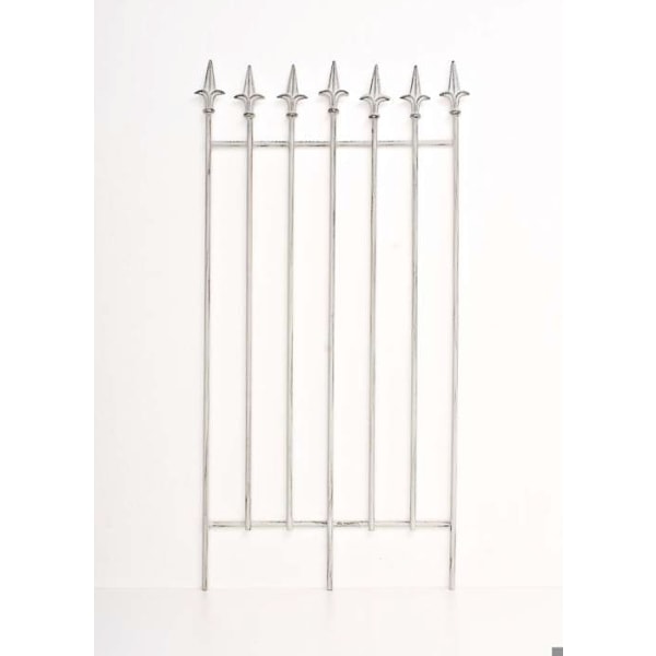 Klatrestativ til klatreplanter, haveindretning i hvidt patineret metal 10_0003872 Vit