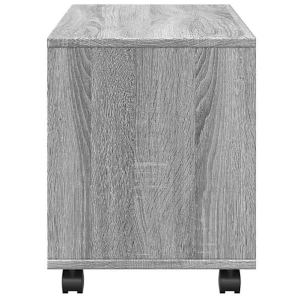 Konsolbord indgangsmøbel stuebord på hjul 72 x 33 x 42,5 cm ingeniørtræ grå DEC031381 kastanj
