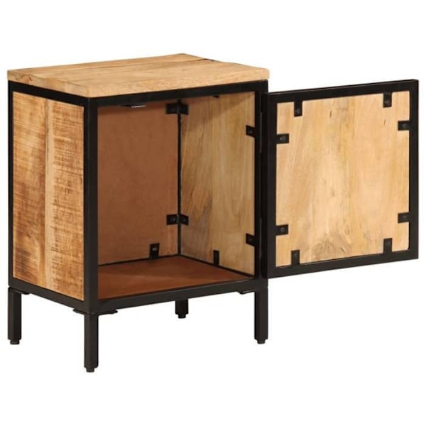 Nattelys med åben rum 40 x 30 x 52,5 cm massivt mangotræ og jern DEC032947 kastanj