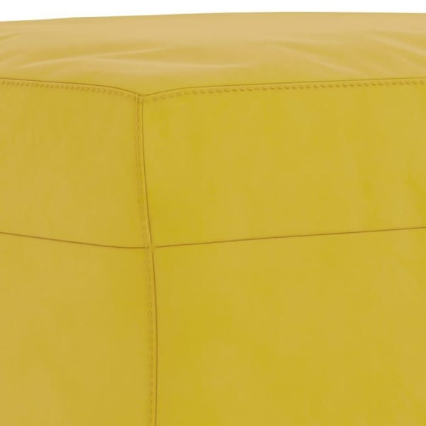 Fotpall i sammet gult 60 x 50 x 41 cm DEC030347 Gul